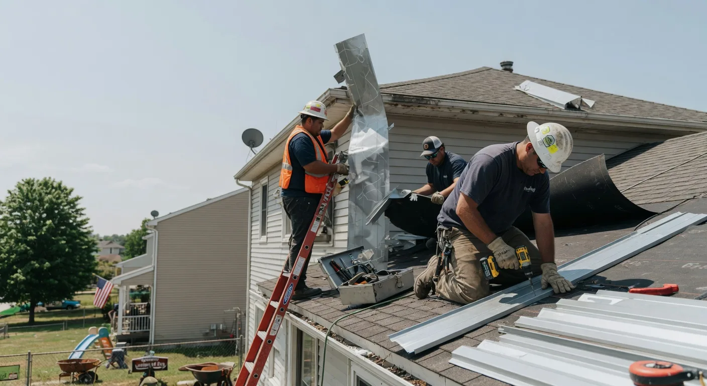 Storm Damage Metal Roof Repair in Eau Claire, MI